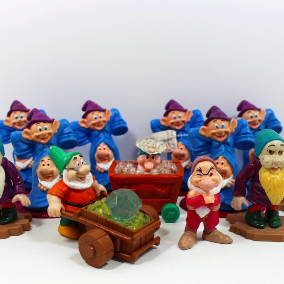 Lot of 13 DISNEY Snow White and The Seven Dwarfs 1992 McDonald's Happy Meal Toys - Picture 1 of 12